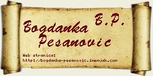 Bogdanka Pešanović vizit kartica